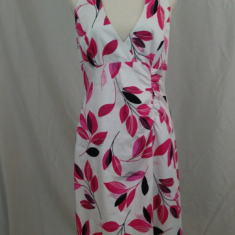 Floral print halter top dress